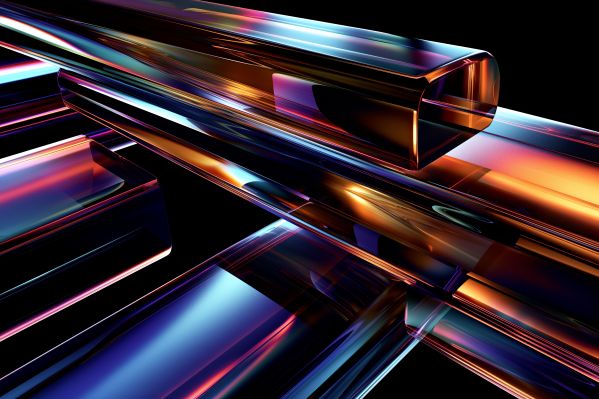 Abstract Glossy 3D Cuboids Free Image