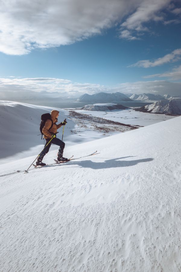 Backcountry Skier in Norway Free Stock Photo