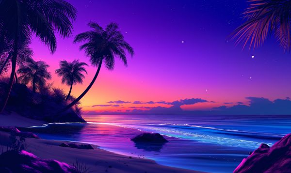 Beautiful Beach Free Image After Sunset Sky