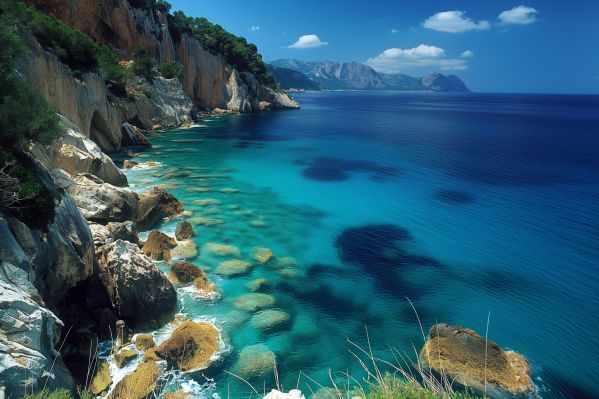 Beautiful Coast of the Mediterranean Sea Free Image