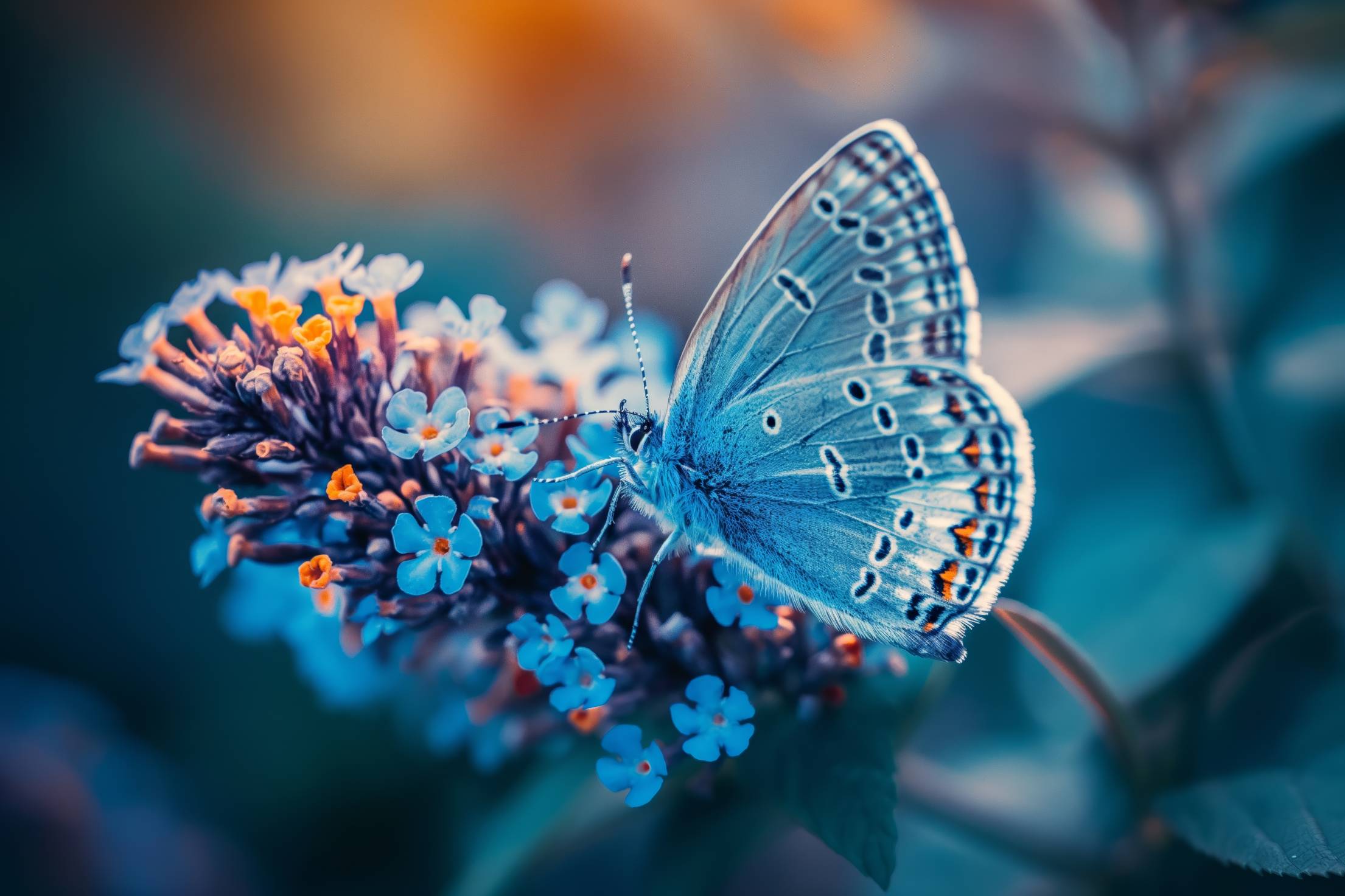 Beautiful Colorful Butterfly on a Flower Free Image