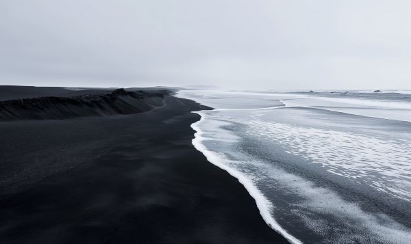 Black Beach Minimalist Free Image