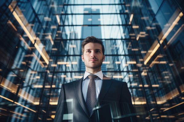 Business Man Photo Portrait in Office Building Free Image