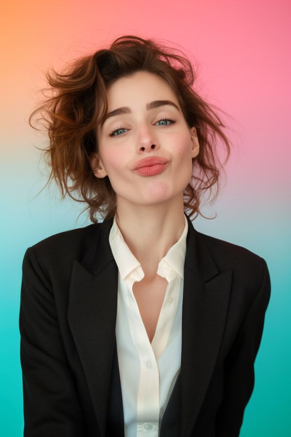 Business Woman Making Faces and Pouting Free Image