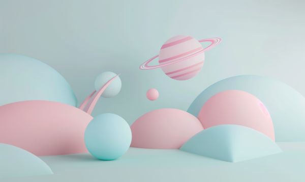 Children’s Space Pastel Scenery Wallpapers for Kids