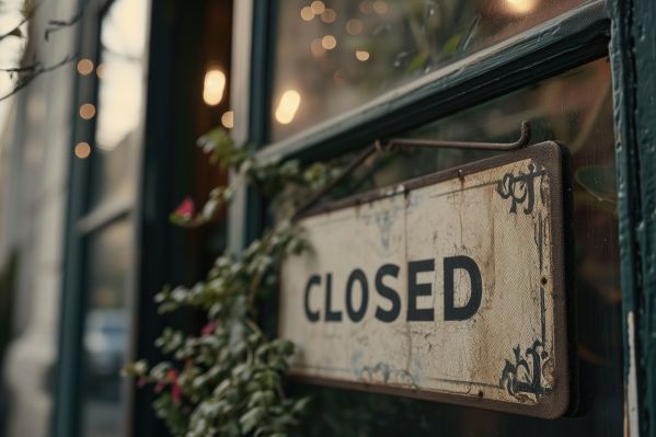 Closed Vintage Sign Florist Shop Free Image