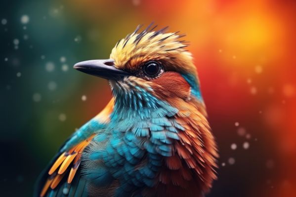 Colorful Bird Macro Free Image