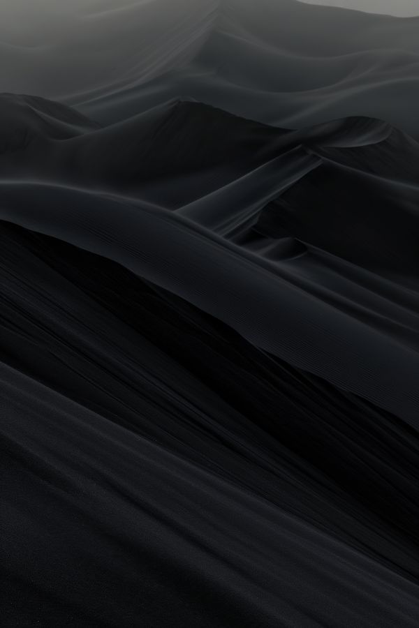 Dark Dunes With Black Sand Free Image