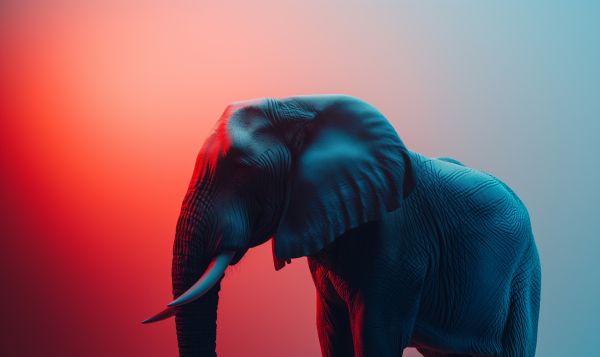 Elephant in Studio Portrait Free Image