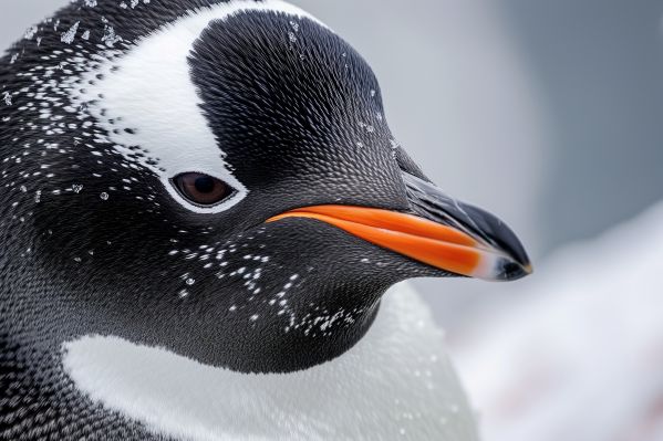 Extremely Close Portrait of a Penguin Free Image