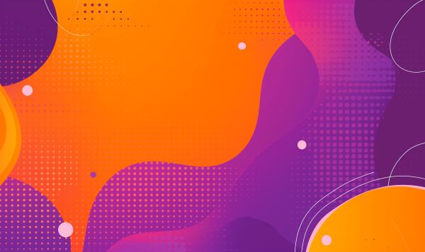 Flat Violet Orange Background