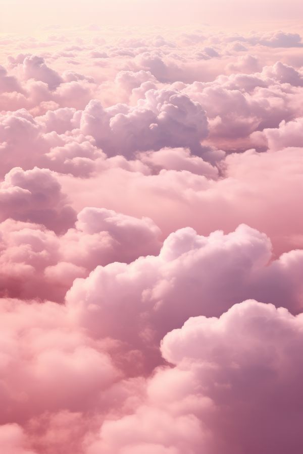 Flying Above Pink Clouds Free Image