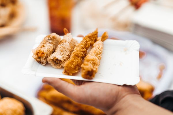 Fried Prawns from Open Air Food Market Free Photo