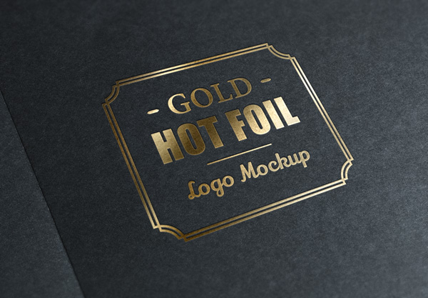 Gold Foil Logo MockUp