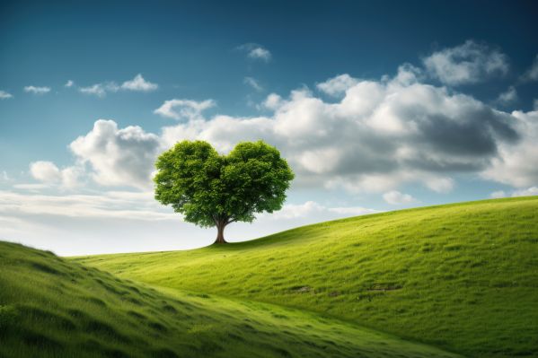 Green Heart-shaped Tree Free Image