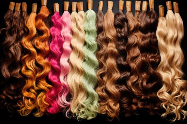 Hair Extensions Selection of Different Colors Free Image