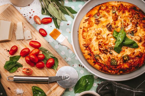 Homemade Pizza with Quality Ingredients Free Photo