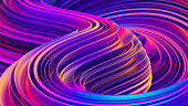 Liquid shapes abstract holographic 3D wavy background