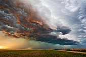 Stormy sky with dramatic clouds