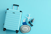 Travel Concept on Blue Background