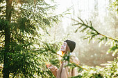 Young woman enjoying nature