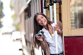 San Francisco woman tourist taking pictures