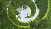 A green spiral