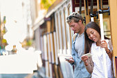 San Francisco cable car people on mobile phone app