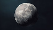 Moon in outer space