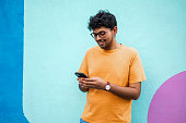 Portrait of a young handsome Indian man.