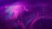 Swirly Particles - Purple, Blue - Glitter Background