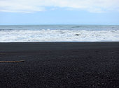 Black sand beach