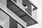 Modern building in black and white