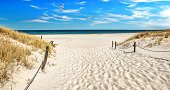 Panoramic view of a dune beach on the Baltic Sea