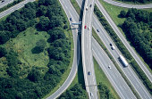 Aerial View of a Highway Intersection