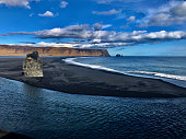 Cliff and Black Sand Beach Iceland