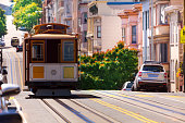 View of Hyde street and San Francisco tram