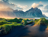 Black sand dunes on the Stokksnes headland