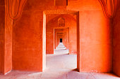 Architectural Detail of the Taj Mahal in Agra, India