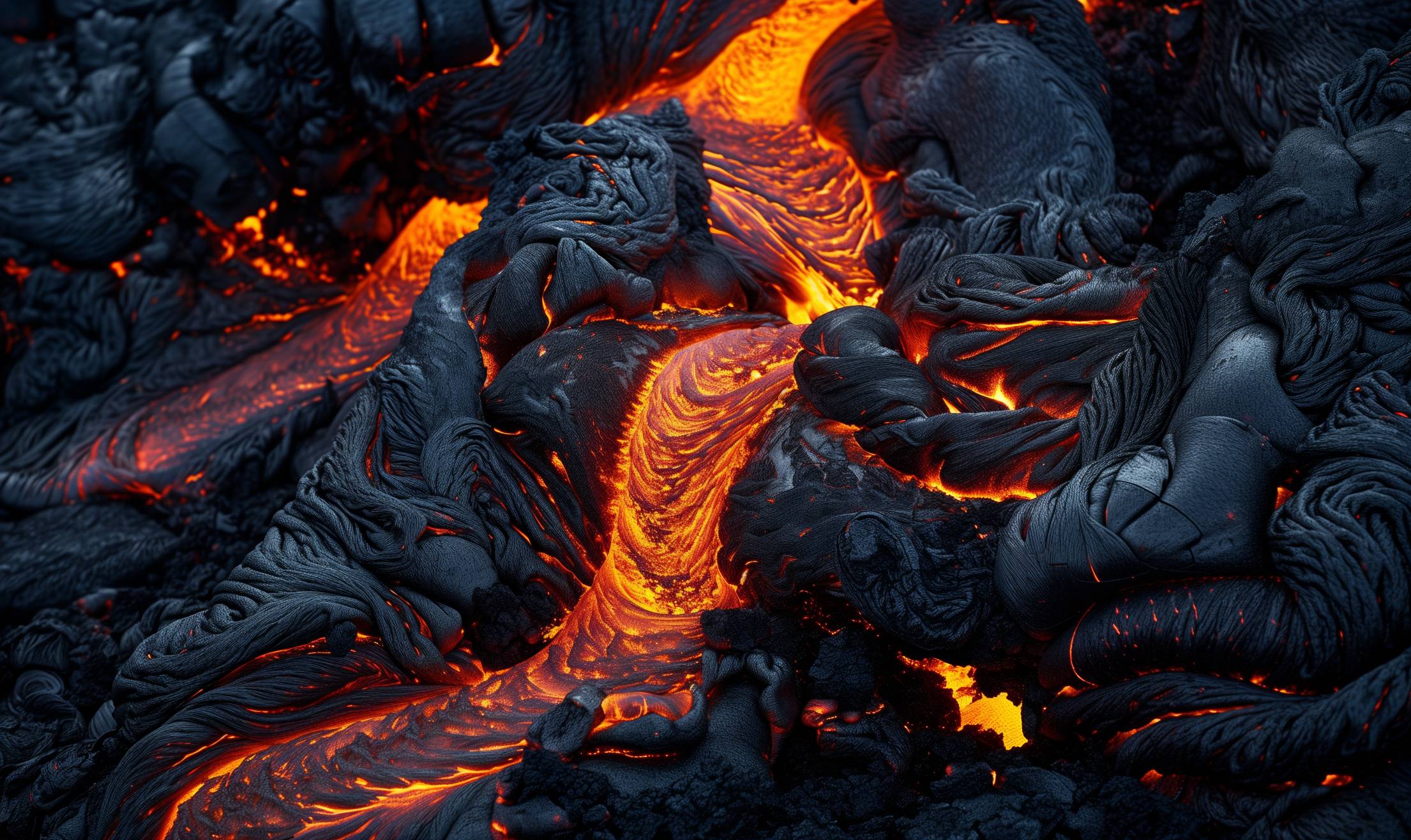 Lava in Iceland Close Up Free Image