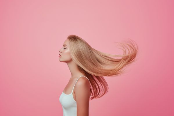 Slavic Girl in Hair Products Advertising Free Image