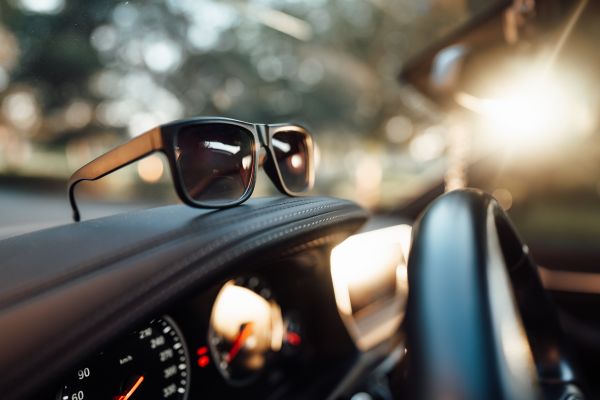 Sunglasses on The Dashboard Free Photo