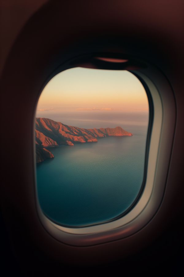 Travel Mode ON Airplane Window with Amazing View Free Image