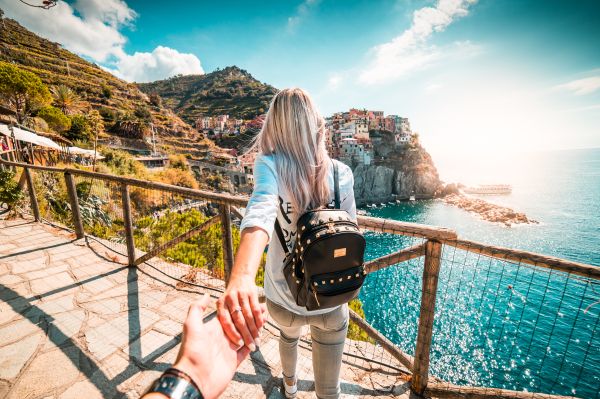 Traveling to Manarola, Cinque Terre Follow Me To Pose Free Photo