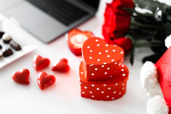 Valentine’s Day Heart Shaped Gift Boxes Free Photo