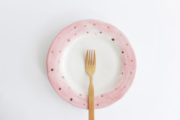 Vintage Golden Pink Plate Free Photo