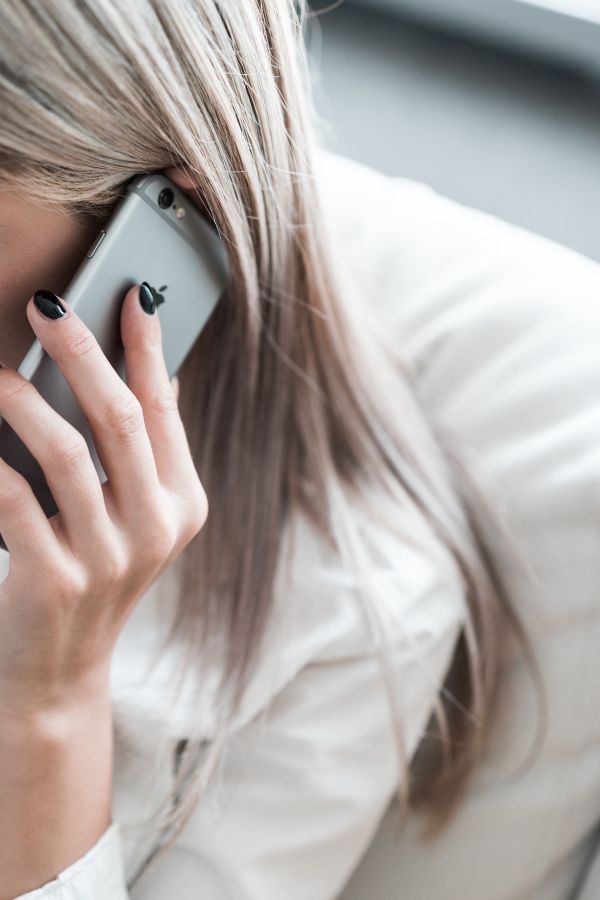 Woman Calling on Smartphone Free Photo