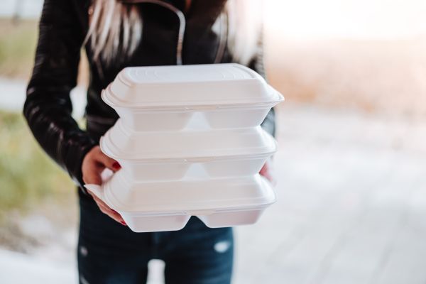 Woman Holding Dining Boxes Free Photo