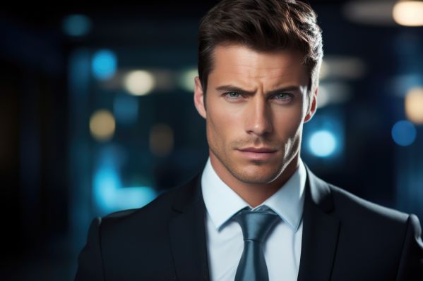 Young Handsome Business Man Suits Portrait Free Image